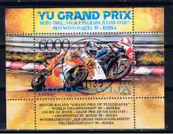 YU+ Jugoslawien 1989 Mi Bl. 34 - 2347 Motorradrennen - Gebraucht