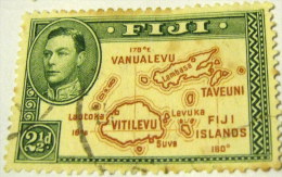 Fiji 1938 Map Of Fiji 2.5d - Used - Fidji (...-1970)