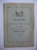 Ordine Del Giorno Generale Rivista Militare In Onore Del Re Del Regno Unito 1903 - Old Books