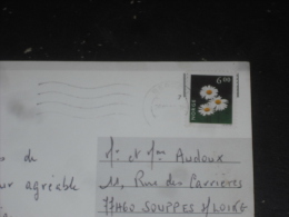 LETTRE NORVEGE NORGE NOREG NORWAY AVEC YT 1191 - FLORE FLEUR PAQUERETTE - GEIRANGER - - Briefe U. Dokumente