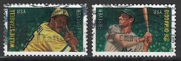 UNITED STATES 2012 Sport - Baseball Players 2 Postally Used Stamps MICHEL # 4863BA,4864BA - Gebruikt