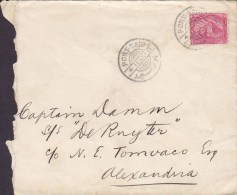 Egypt PORT SAID 1900 Cover Brief To Captain Of S/S "De Ruyter" Presently In ALEXANDRIA (2 Scans) - 1866-1914 Khedivato Di Egitto