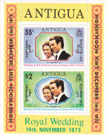 Antigua 1973 Honeymoom Visit Souvenir Sheet MNH - Sonstige & Ohne Zuordnung
