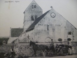 Carte Dravegny. Eglise Attelage.Vélo - Andere & Zonder Classificatie