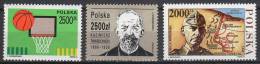 Poland 1991. 3 Jubilee Stamps, MNH (**) - Ungebraucht