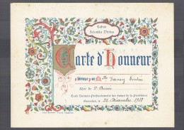 CARTE D' HONNEUR - Ecole Des Sœurs De La Providence , Gosselies - 1933  ( SEUTIN Luttre )    (3730) - Diploma's En Schoolrapporten