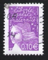 France 2002 Oblitéré Used Stamp Marianne De Luquet  0,10€ Violet-rouge Y&T 3446 - 1997-2004 Maríanne Du 14 Juillet