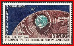 NEW CALEDONIA 1962 TELSTAR ISSUE SC# C33 VF MNH SPACE, MAPS - Collections