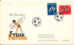 Norway FDC 17-11-1970 Sport With Cachet Sent To Denmark - FDC
