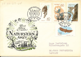 Norway FDC Protect The Nature 10-4-1970 With Cachet Sent To Denmark - FDC