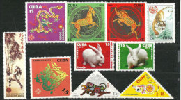 CUBA.  Horoscope & Signes Du Calendrier Lunaire Chinois.     .  10  T-p  Neufs ** - Nuovi