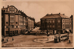 Zwickau. Georgenplatz. Blick Zur Öffentl. Höheren Handelslehranstalt. Tram - Zwickau