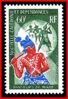 NEW CALEDONIA 1968 DANCERS SC#C61 MNH CV$8.00 COSTUMES, MUSIC - Neufs