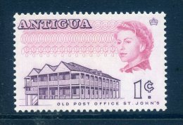 Antigua 1966-70 Buildings Definitives - 1c Old Post Office - Glazed Paper MNH (SG 181b) - 1960-1981 Autonomie Interne