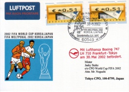 Mondial 2002 - Vol Spécial Francfort Tokyo - Lufthansa 30/05/02 - 2002 – Corée Du Sud / Japon