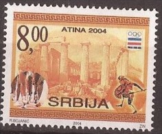 2004  149  R  SPORT  SERBIA SRBIJA SERBIEN GRIECHENLAND OLYMPISCHE SPIELEN ATHEN PAPIER ROTLICH   MNH - Summer 2004: Athens