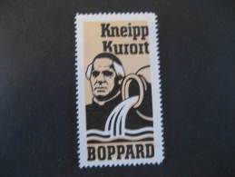 BOPPARD Kneipp Kurort Spa Hydrotherapy Thermal Health Sante Medicine Poster Stamp Label Vignette Germany - Termalismo