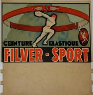 Publicité  Cartonnée "CEINTURE FILVER SPORT" - Targhe Di Cartone