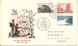 Norway FDC 22-1-1968 The Norwegean Tourist Association 100th Anniversary With Cachet Sent To Denmark - FDC