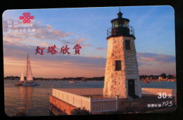 Télécarte China Unicom - Phare - Lighthouses