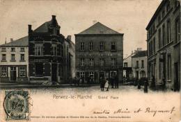 BRABANT  1 PC Perwez Le Marché  Grand Place 1904  Marcoux Noel Fabricant De Tabacs Et Cigares  Delhaize - Perwez