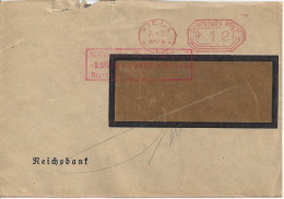 Germany (Kiel  7.4..32) Briefumschlag (Reichsbank Kiel) - Franking Machines (EMA)