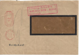 Germany (Neumunster  7.4..32) Briefumschlag (Reichsbank Neumunster) - Maschinenstempel (EMA)