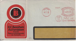 Germany  (Aschersleben 12.1.32)  Briefumschlag-Abschnitt  (H.C.Bestehorn) - Maschinenstempel (EMA)