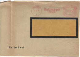 Germany (Kassel 12.1.31)  Briefumschlag-Abschnitt (Riechsbank-Kassel) - Maschinenstempel (EMA)