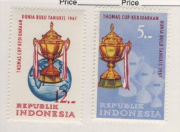 INDONESIE 1967 BADMINTON   YVERT N°724/25  NEUF MNH** - Badminton