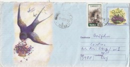 80FM- BIRD, SWALLOW, COVER STATIONERY, ENTIER POSTAL, 1999, ROMANIA - Rondini