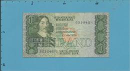 South Africa - 10 RAND - ( 1990 - 93 ) - Pick 120.e - Sign. 7 - Watermark: Jan Van Riebeek - 2 Scans - Suráfrica