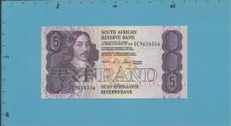 South Africa - 5 RAND - ( 1990 - 94 ) - Pick 119.e - Sign. 7 - Watermark: Jan Van Riebeek - 2 Scans - Suráfrica