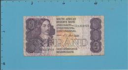 South Africa - 5 RAND - ( 1990 - 94 ) - Pick 119.e - Sign. 7 - Watermark: Jan Van Riebeek - 2 Scans - Suráfrica