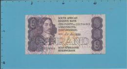 South Africa - 5 RAND - ( 1990 - 94 ) - Pick 119.e - Sign. 7 - Watermark: Jan Van Riebeek - 2 Scans - Zuid-Afrika