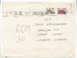 ROMANIA Postal History Brief Envelope RO 083 Architecture - Storia Postale