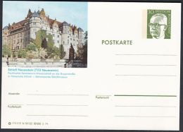 Germany 1974, Illustrated Postal Stationery "Castle Neuenstein", Ref.bbzg - Cartoline Illustrate - Nuovi