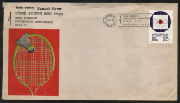 India  1976  Badminton  Special Cover # 83674  Inde  Indien - Badminton