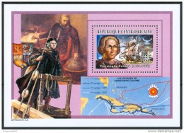 2002 Rep.Centroafricana Colombo Navigatori Navigators Navigateurs Navi Ships Navires Block MNH** -Pa209 - Explorers