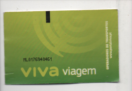 Alt576 Biglietto Giornaliero Metro Tram Bus Viva Viagem Portugal Lisbona Lisboa Lisbonne Autobus Ticket - Europa