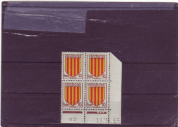 N° 1046 - 80c Blason Du ROUSSILLON - A De A+B - 1° Tirage Du 11.10.55 Au 13.10.55 - Dernier Jour - - 1950-1959