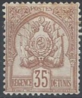 1888-93 Tunisie N° 26  Nf* (rousseurs Voir Scan).. Protectorat Français . Armoiries - Unused Stamps