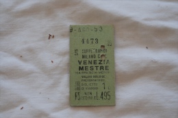 TICKET VENISE MESTRE VIA BRECCIA - Europe