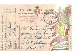 69158)cartolina R.esercito Italiano Posta Miitare   5-7-19 - Franchigia