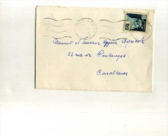 - FRANCE COLONIES . MAROC 1939/56 . AFFRANCHISSEMENT SIMPLE SUR LETTRE  DE 1954 POUR LA METROPOLE - Brieven En Documenten