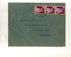 - FRANCE COLONIES . MAROC 1939/56 . AFFRANCHISSEMENT COMPOSE SUR LETTRE  DE 1954 POUR LA METROPOLE - Covers & Documents