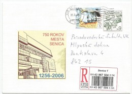 Slovakia 2008. Postal Stationery Cover 750 ROKOV MESTA SENICA - Lettres & Documents