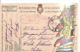 69175)cartolina Postale In Franghigia R.esercito Italiano  30-7-19 - Franquicia