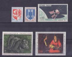 LOT DE TIMBRES(ANNEE 1966) N* 1468/1469/1476/1478/1479 Neuf** - Collections