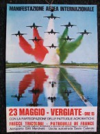 LOCANDINA MANIFESTAZIONE AEREA VERGIATE Fracce Tricolori - Other & Unclassified